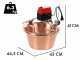 NuovaFac Cuoca Automatica - Caldero el&eacute;ctrico de cobre martillado de inducci&oacute;n - 14L - 30W
