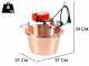 NuovaFac Cuoca Automatica - Caldero el&eacute;ctrico de cobre martillado de inducci&oacute;n - 9L - 5W