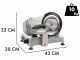 Celme ALFA 220 - Cortadora de fiambre con cuchilla de acero 220 mm