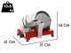 Celme ALFA 250 Rossa - Cortadora de fiambre con cuchilla de acero de 250 mm
