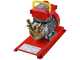 Kit soporte antivuelco con agujeros pintado en rojo con 4 tornillos