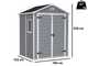 Keter Manor gris - Caseta de jard&iacute;n - Con ventana lateral - 185x152x226 cm
