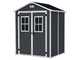 Keter Manor negra - Caseta de jard&iacute;n - Con ventanas delanteras - 185x152x226 cm