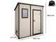 Keter Manor Pent beis - Caseta de jard&iacute;n - Con ventana delantera - 183.5x111x200.5 cm