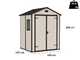 Keter Manor beis - Caseta de jard&iacute;n - Con ventana lateral - 185x152x226 cm