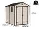 Keter Manor beis - Caseta de jard&iacute;n - Con ventana lateral - 185.8x236.8x227 cm