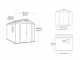 Keter Factor beis - Caseta de jard&iacute;n - Con ventana lateral - 256.5x255x243 cm