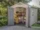 Keter Factor beis - Caseta de jard&iacute;n - Con ventana lateral - 256.5x255x243 cm