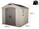 Keter Factor beis - Caseta de jard&iacute;n - Con ventana lateral - 256.5x255x243 cm