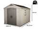 Keter Factor beis - Caseta de jard&iacute;n - Con ventana lateral - 256.5x331.5x243 cm