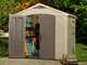 Keter Factor beis - Caseta de jard&iacute;n - Con ventana lateral - 256.5x182x243 cm