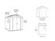 Keter Factor beis - Caseta de jard&iacute;n - Con ventana lateral - 256.5x182x243 cm