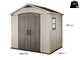 Keter Factor beis - Caseta de jard&iacute;n - Con ventana lateral - 256.5x182x243 cm
