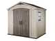 Keter Factor beis - Caseta de jard&iacute;n - Con ventana lateral - 256.5x182x243 cm