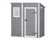 Keter Manor Pent gris - Caseta de jard&iacute;n - Con ventana delantera - 183.5x111x200.5 cm