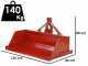 Francini PR 130 - Pala trasera hidr&aacute;ulica para tractor - de 130 cm - Capacidad 500Kg