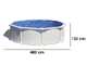 Gre Atlantis Redonda &Oslash;460 x 132cm - Piscina desmontable de acero