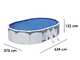 Gre Fidji Ovalada 610x375x120cm - Piscina desmontable de acero