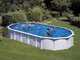 Gre Haiti Ovalada 1000x550x132cm - Piscina desmontable - Postes enterrados