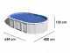 Gre Haiti Ovalada 610x375x132 cm - Piscina desmontable - Postes enterrados