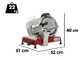 Berkel Red Line 250 Rojo Mate - Cortadora de fiambre con cuchilla de acero de 250 mm