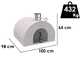 Edilmark FR 1600 - Horno de le&ntilde;a de empotrar con superficie de cocci&oacute;n 86x84 cm