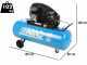 ABAC EXT A39B 200 CM3 - Compresor de aire el&eacute;ctrico monof&aacute;sico de correa - Motor 3 HP - 200 L