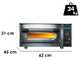 Calory Forni CF62E - Horno el&eacute;ctrico para pizza - 2800 W