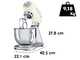 Smeg SMF02CREU Crema - Amasadora Planetaria - Cuba de acero inoxidable de 4,8 litros