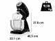 Smeg Full Color Negro - Amasadora Planetaria - Cuba de acero inoxidable de 4,8 litros