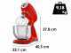 Smeg Full Color Rojo - Amasadora Planetaria - Cuba de acero inoxidable de 4,8 litros