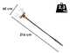 Bahco BCL52TP 36V - Vareador de aceitunas el&eacute;ctrico de bater&iacute;a - P&eacute;rtiga Telesc&oacute;pica de carbono de 216-296 cm