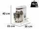 Euromech EPM 5 - Amasadora planetaria de velocidad variable - Cuba de acero inoxidable 5L