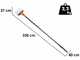 Bahco BCL51 12V - Vareador de aceitunas el&eacute;ctrico de bater&iacute;a - P&eacute;rtiga fija de aluminio + Alargadora - 230 + 100 cm