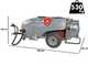 Atomizador de arrastre Gray T Car 1500/80 con enganche para tractor para tratamientos fitosanitarios - Capacidad 1500L - Bomba AR1064