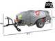 Atomizador de arrastre Gray T Car 1500/90 con enganche para tractor para tratamientos fitosanitarios - Capacidad 1500L - Bomba AR1203