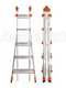 Gierre Peppina AL020DS - 2x8 pelda&ntilde;os, 4,70 m - Escalera telesc&oacute;pica de aluminio