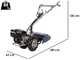 BullMach Chimera 300 - Motocultor de gasolina - Loncin G200F - 6.5HP