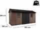 Keter Newton plus 7515/1575 - Caseta de jard&iacute;n - Con puerta de doble hoja y ventanas - 230x476x246 cm