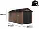 Keter Newton plus 7515/1575 - Caseta de jard&iacute;n - Con puerta de doble hoja y ventanas - 230x476x246 cm