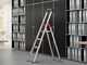 Hailo ProfiStep XXL, 4 pelda&ntilde;os, 1.46 m - Escalera de aluminio con caballete