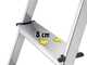 Hailo L60, 4 pelda&ntilde;os, 1.46 m - Escalera de aluminio con caballete - Ultraligera
