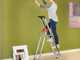 Hailo L60, 4 pelda&ntilde;os, 1.46 m - Escalera de aluminio con caballete - Ultraligera