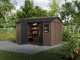 Keter Newton plus 7513/1375 - Caseta de jard&iacute;n - Con puerta de doble hoja y ventanas - 230x413x246 cm