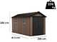 Keter Newton plus 7513/1375 - Caseta de jard&iacute;n - Con puerta de doble hoja y ventanas - 230x413x246 cm