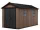 Keter Newton plus 7513/1375 - Caseta de jard&iacute;n - Con puerta de doble hoja y ventanas - 230x413x246 cm