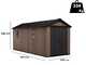 Keter Newton plus 7517/1775 - Caseta de jard&iacute;n - Con puerta de doble hoja y ventanas