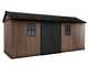 Keter Newton plus 7517/1775 - Caseta de jard&iacute;n - Con puerta de doble hoja y ventanas