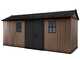 Keter Newton plus 7517/1775 - Caseta de jard&iacute;n - Con puerta de doble hoja y ventanas