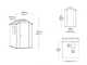 Garofalo Tuscany Evo 80 Pagoda - Caseta de jard&iacute;n para herramientas - Con ventana - 82.5x82.5x198 cm